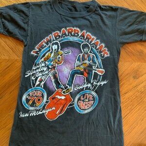 Very Rare Vintage New Barbarians Concert t-shirt